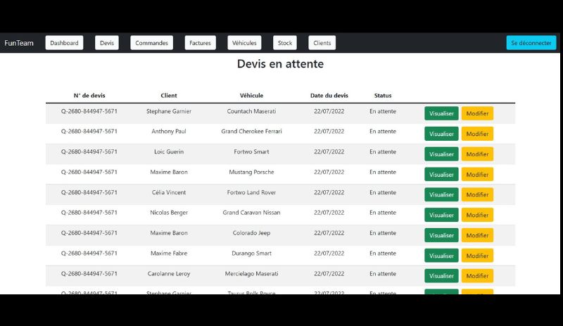 app react et nodejs
